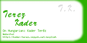 terez kader business card